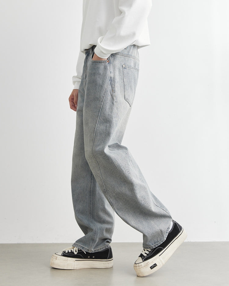 Washed Grey Loose Fit Jeans