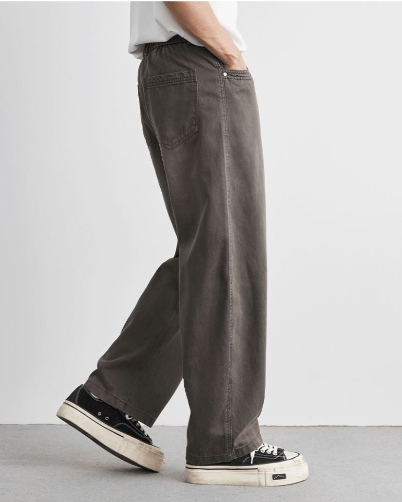 Washed Easy Denim Jeans med raka ben