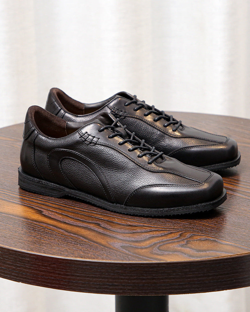 The Executive läder derby sneakers - svart