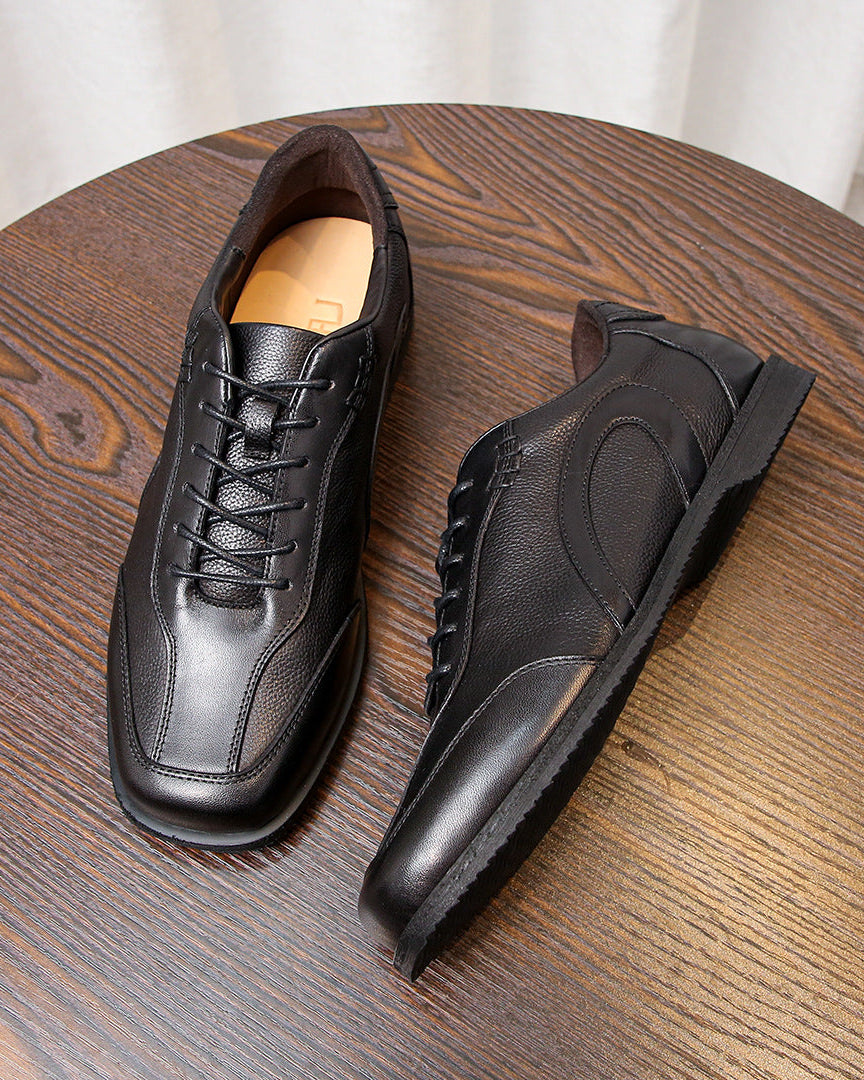 The Executive läder derby sneakers - svart