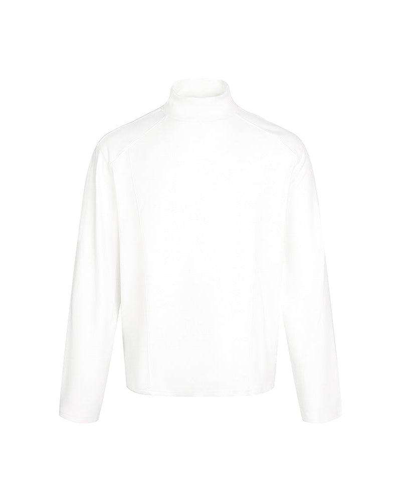 The Evershade Ribbed Semi-Turtleneck Sweater