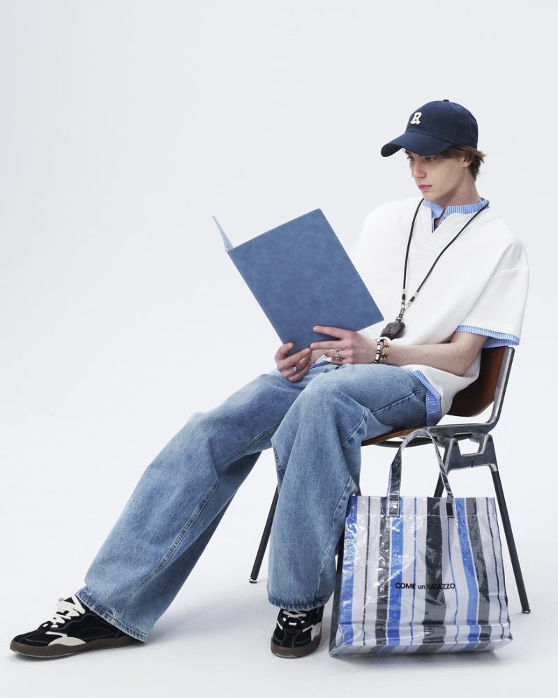 Katmanlı Yaka Kısa Kollu Tişört