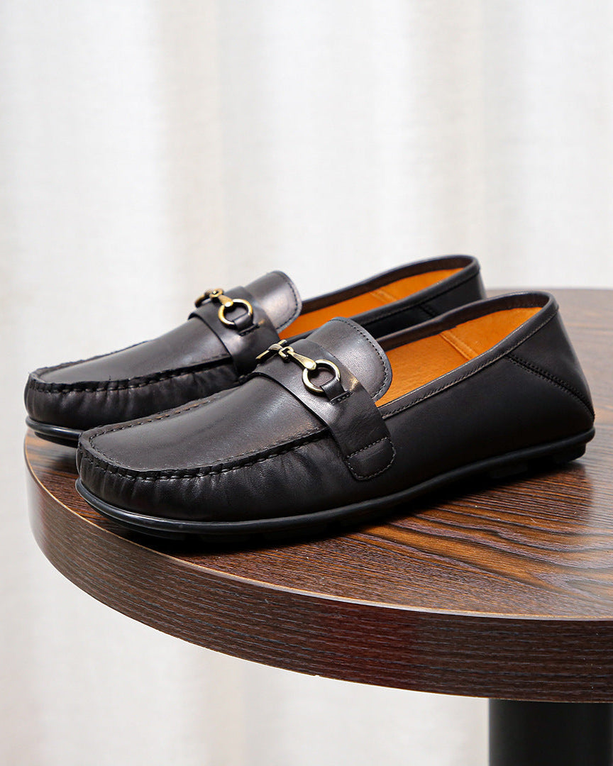 The Bit Loafer - Siyah Dana Derisi