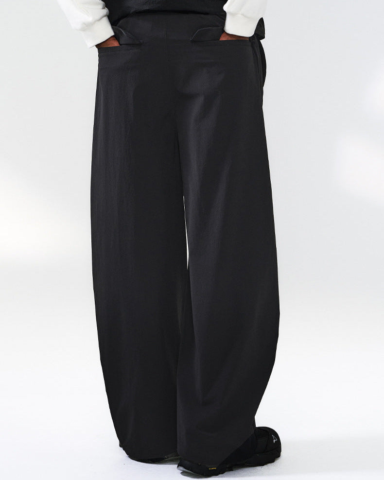 Geniş Paça Teknik Büzgülü Pantolon