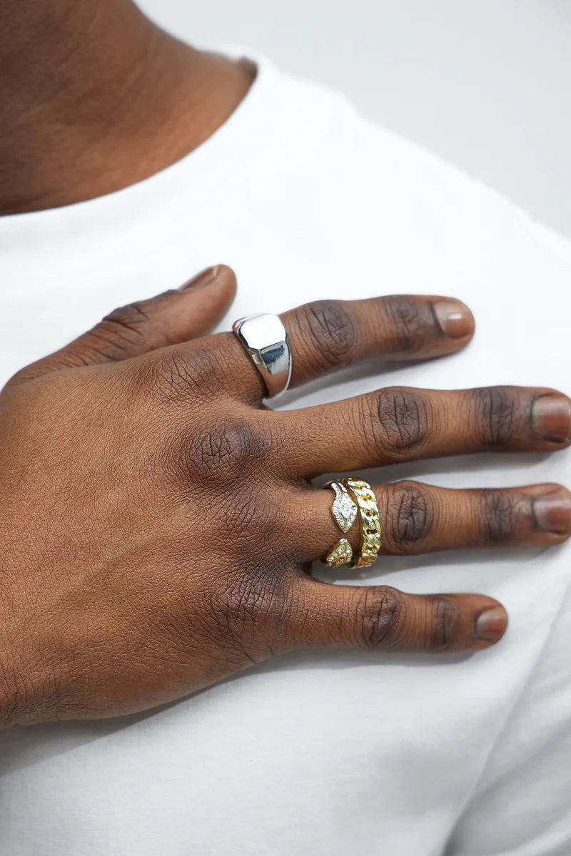 經典銘牌戒指套裝 - 金/多色