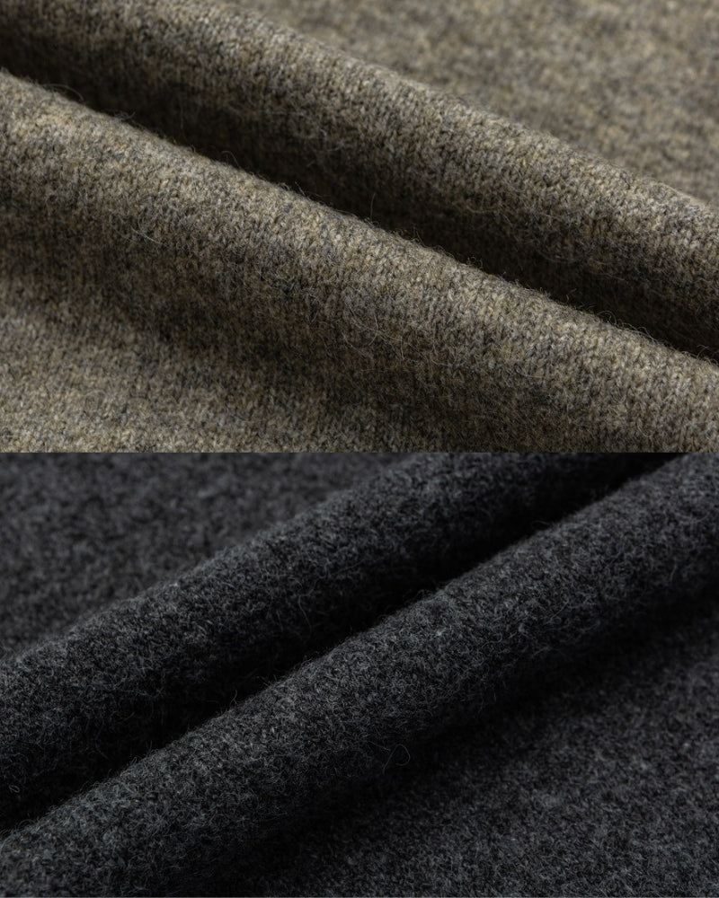 羊毛混紡經典針織鈕扣開襟衫