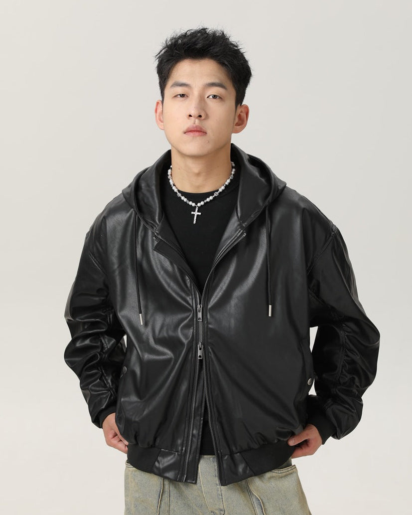 The Ravine Storm PU Hooded Jacket