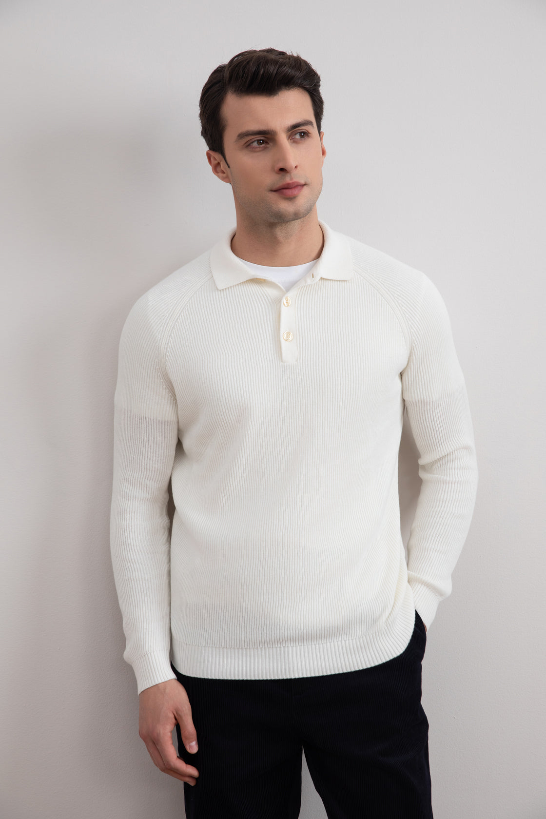 巴拿马英式罗纹马球衫