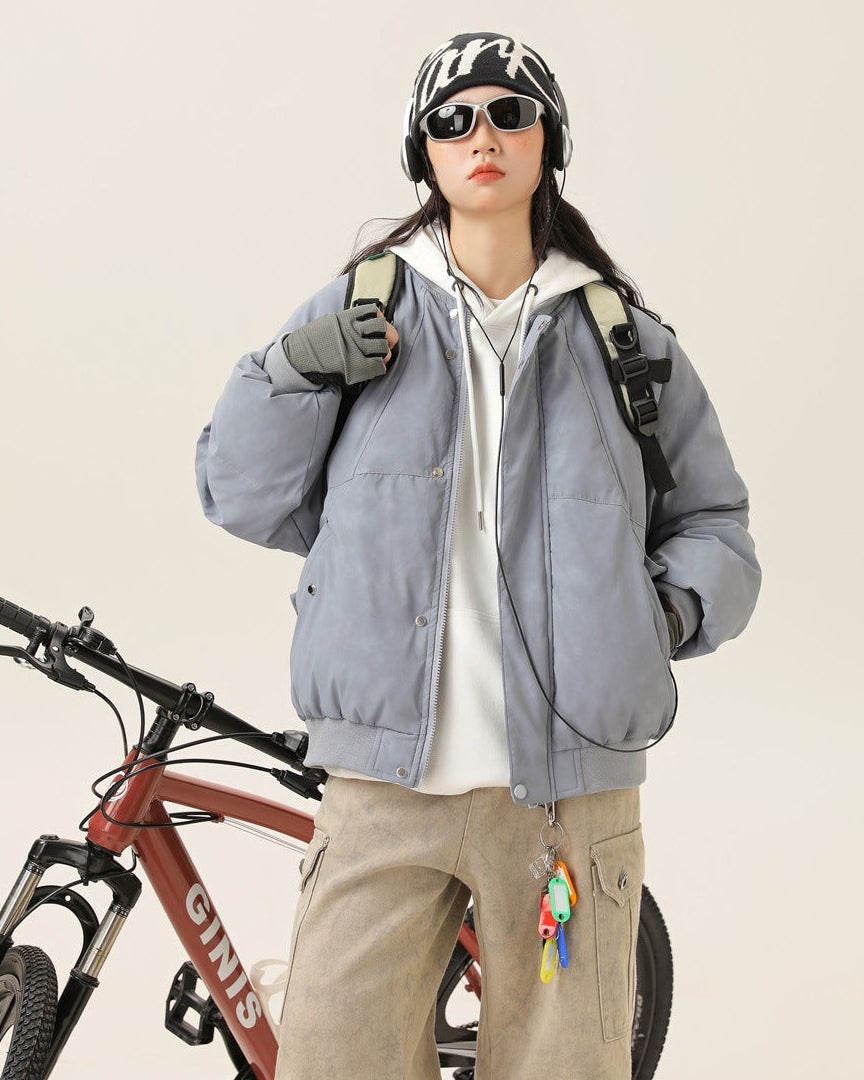 The Aurora Leather-Trim Down Jacket