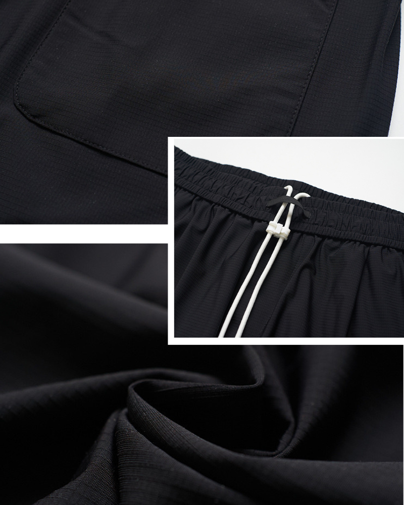 宽松抽绳阔腿裤