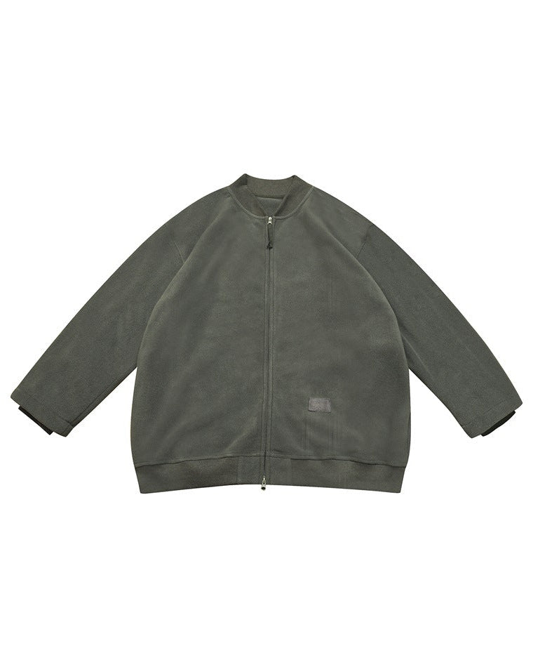 The Revere Zip-Front Fleece Sweat Cardigan