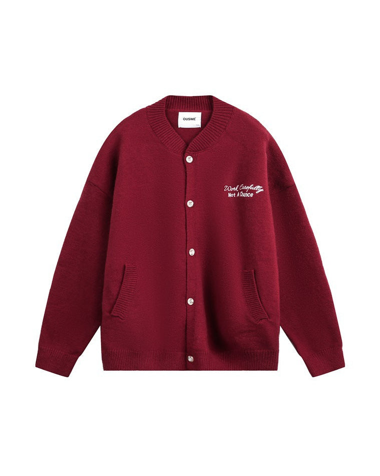 كارديجان روان المحبوك المطرز والمطرز