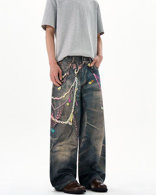 The Chainveil Illusion Straight Jeans