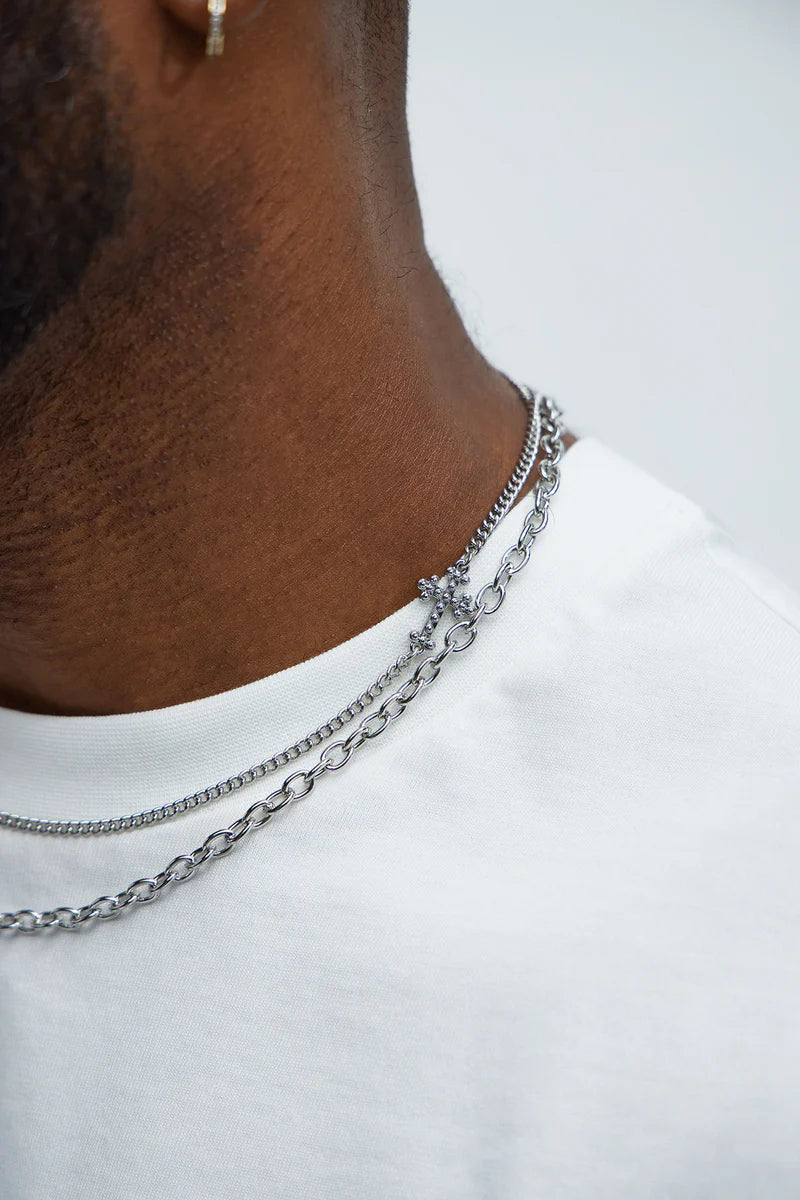Tate Necklace Set - Silver