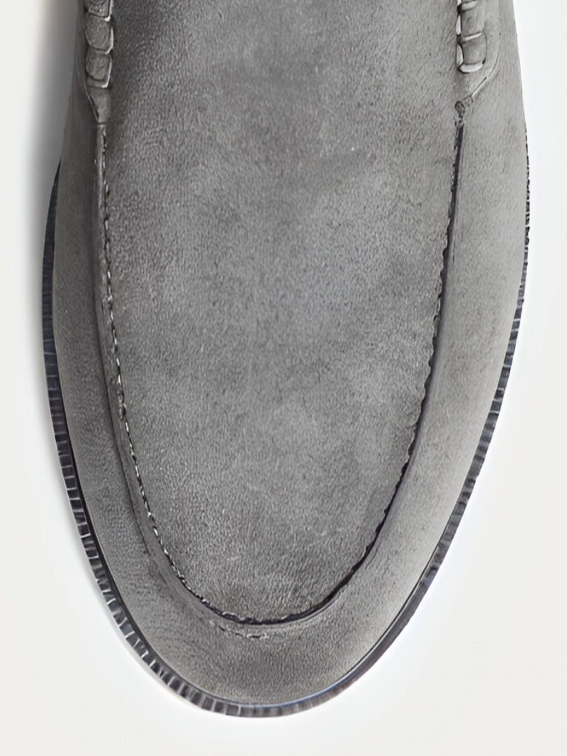 Grey Suede loafers