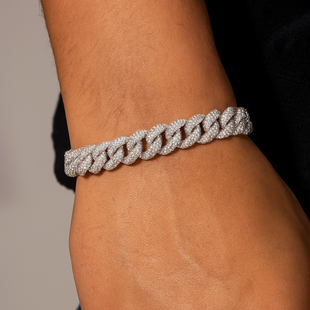 10MM GEFRORENES KUBANISCHES GLIEDERARMBAND