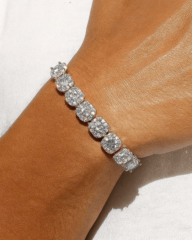 10MM CLUSTERED TENNIS BRACELET
