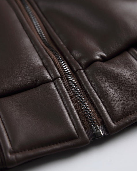 The Furline PU Winter Coat