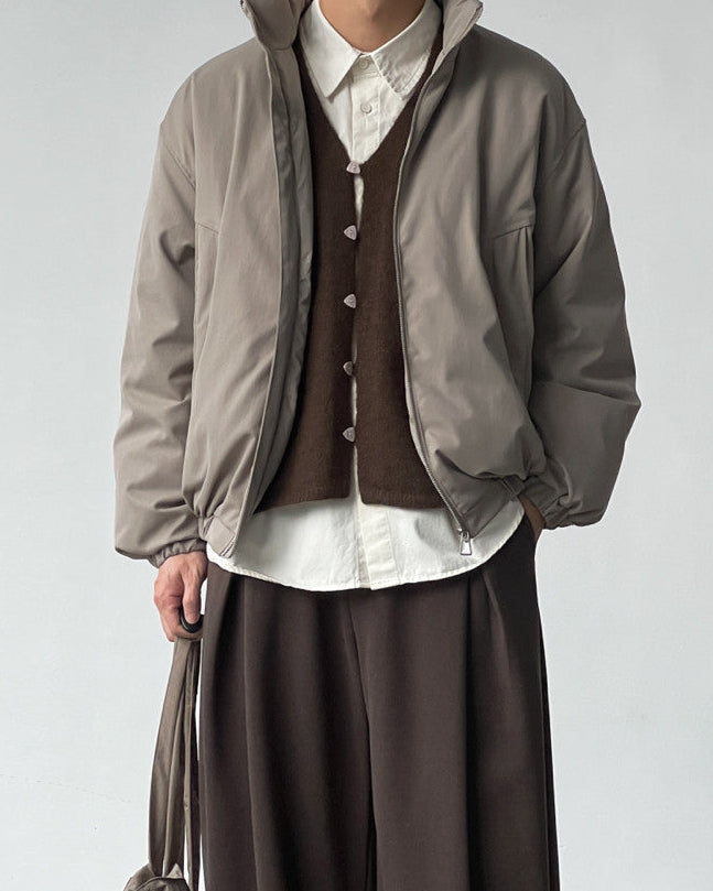 Black Padded Zip Jacket