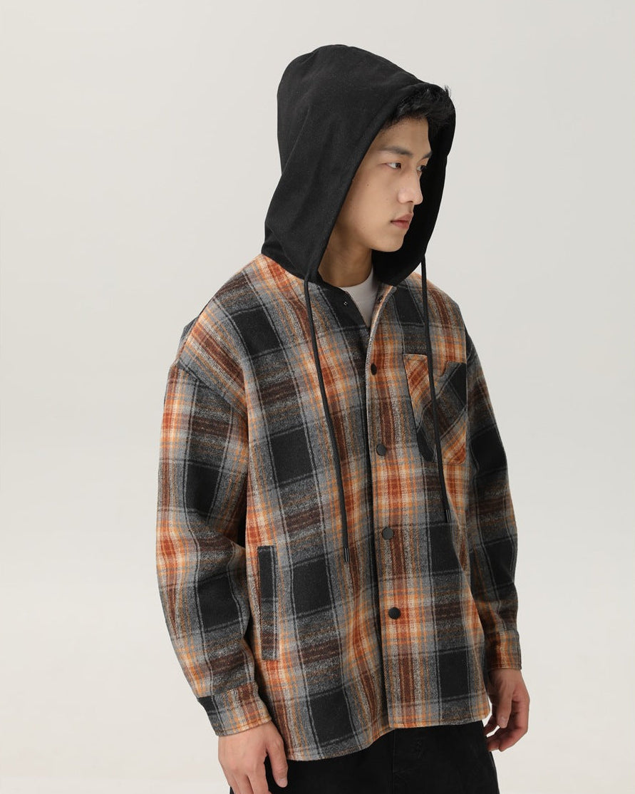The Maillard Plaid Hood Jacket