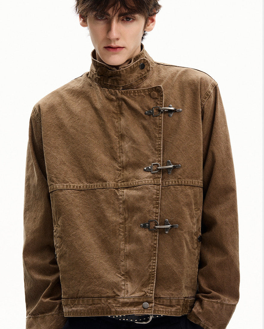 Washed Cotton Toggle Jacket