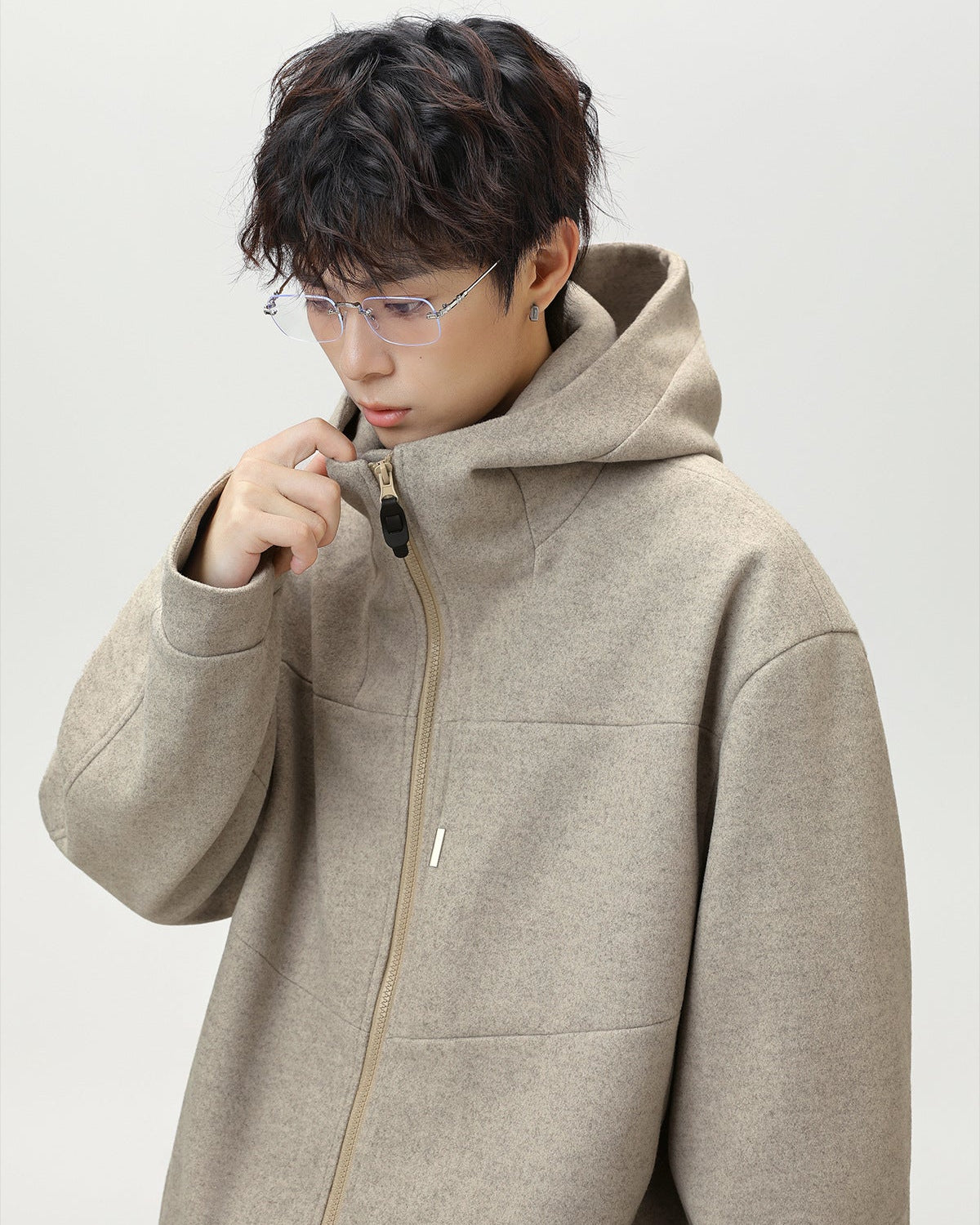 The Structured Wool Split Hoodie
