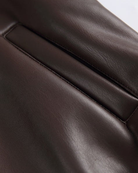 The Furline PU Winter Coat