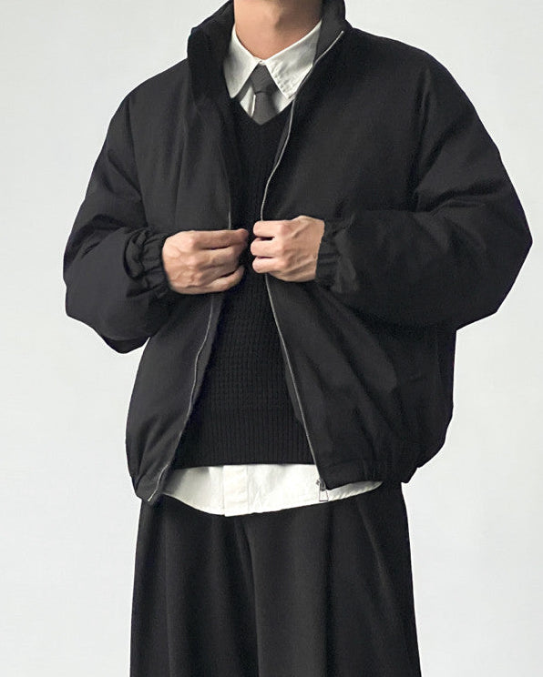 Black Padded Zip Jacket