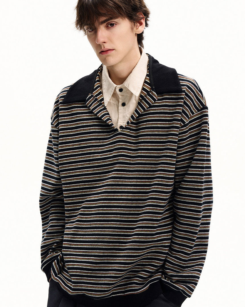 Striped Cotton Jersey Sweater