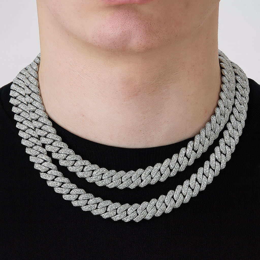 14MM DIAMANT-ZACKENGLIEDERKETTE
