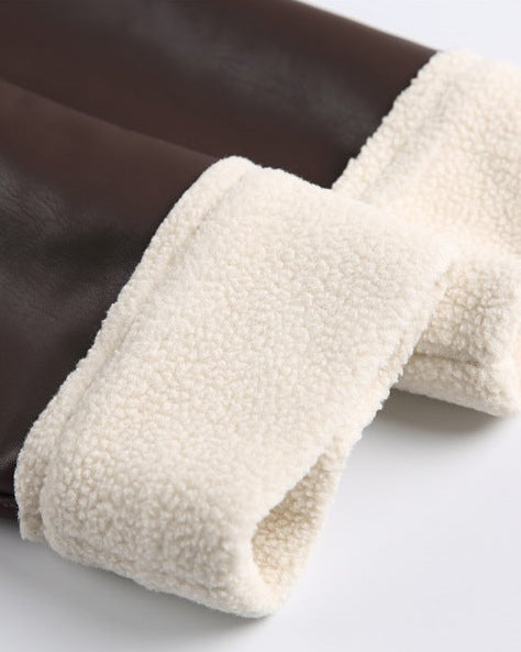 The Furline PU Winter Coat