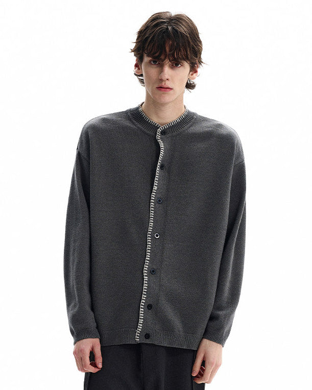 Fine Knit Button Cardigan