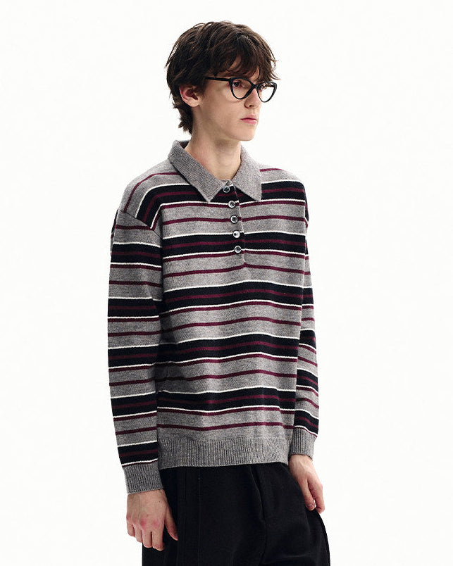 Premium Striped Knit Sweater