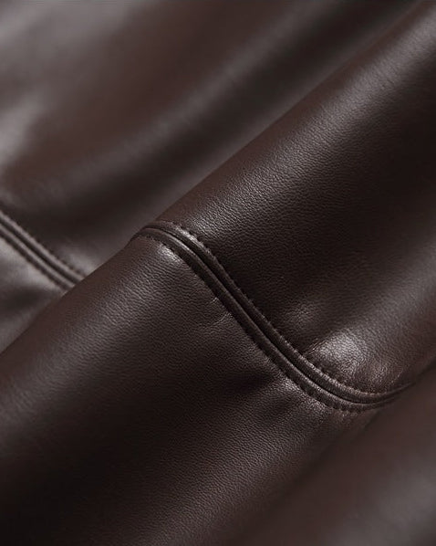 The Furline PU Winter Coat