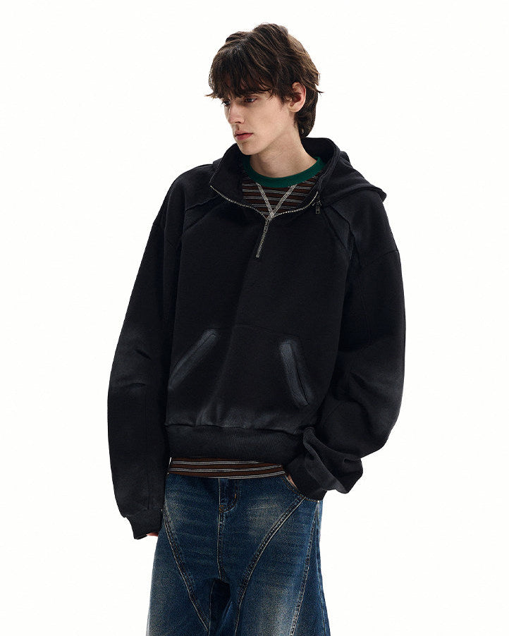 Minimal Relaxed Half Zip Sweatshirt