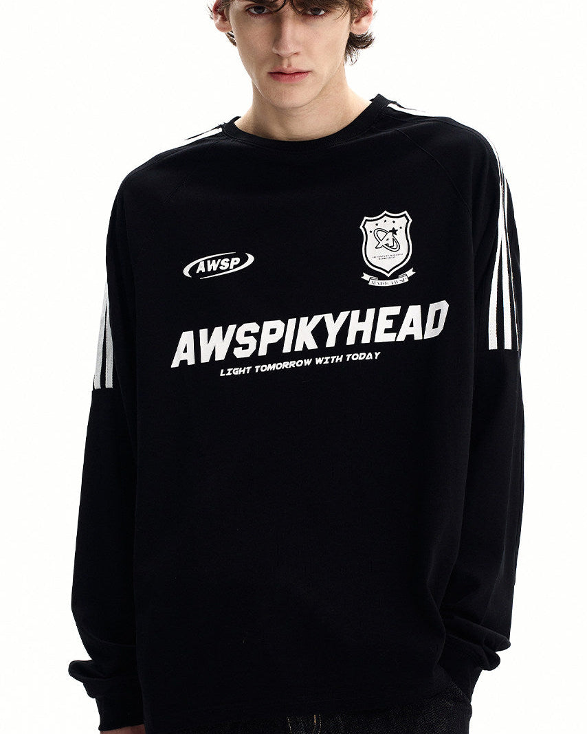 Solid Cotton Blend Crewneck Sweatshirt