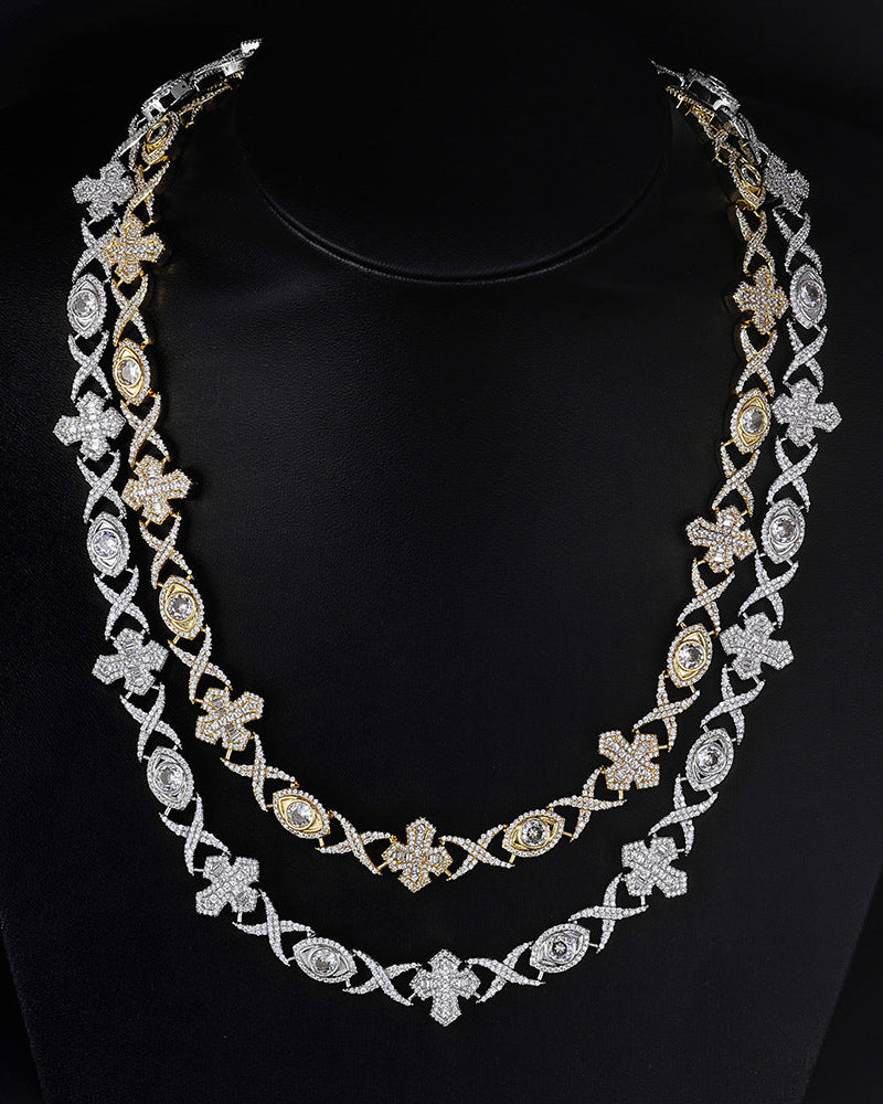 Icon Pavé Clover Link Necklace