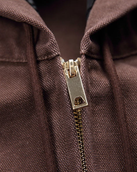 The Washed Full Zip Hooded Cardigan