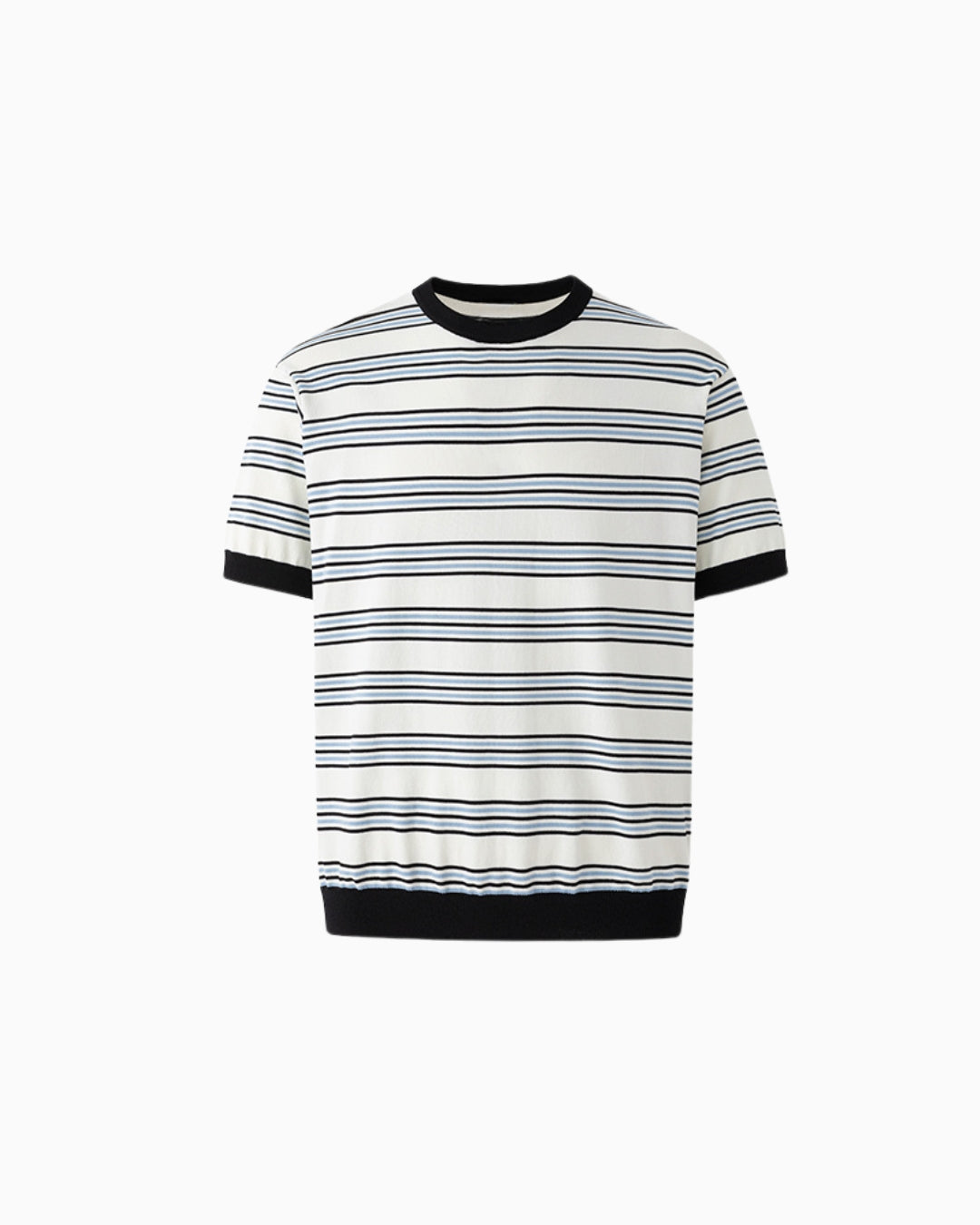 Tee-shirt en maille à rayures monochromes