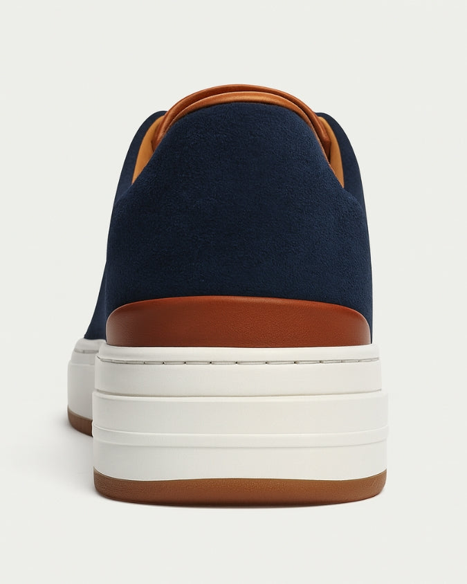 Navy Blue Suede Laceless Sneaker 0.1