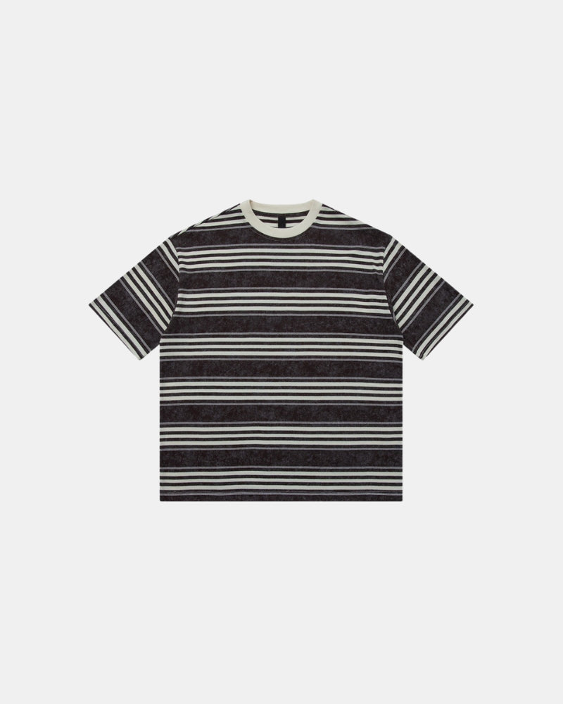 Klassisch gestreiftes T-Shirt mit Rundhalsausschnitt