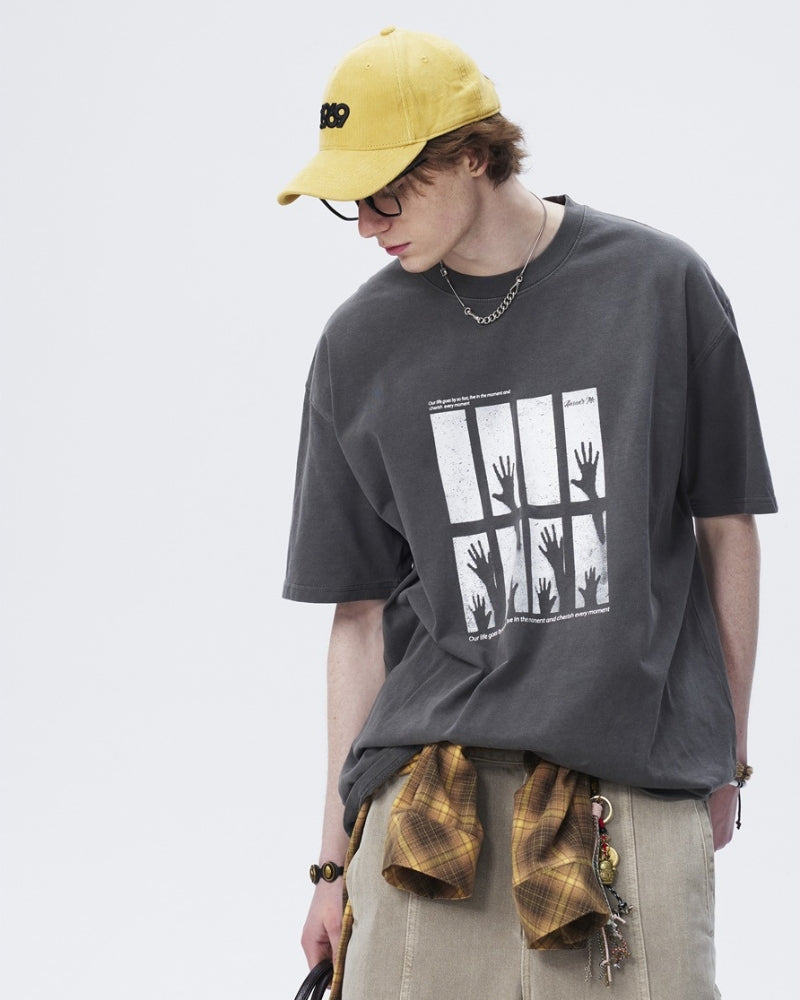 T-Shirt HANDS in Übergröße