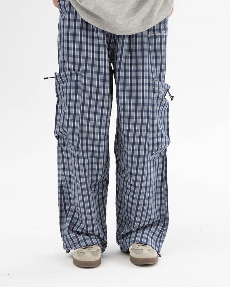 Unter dem Kokosnussbaum Relaxed Fit Karierte Cargo-Hose