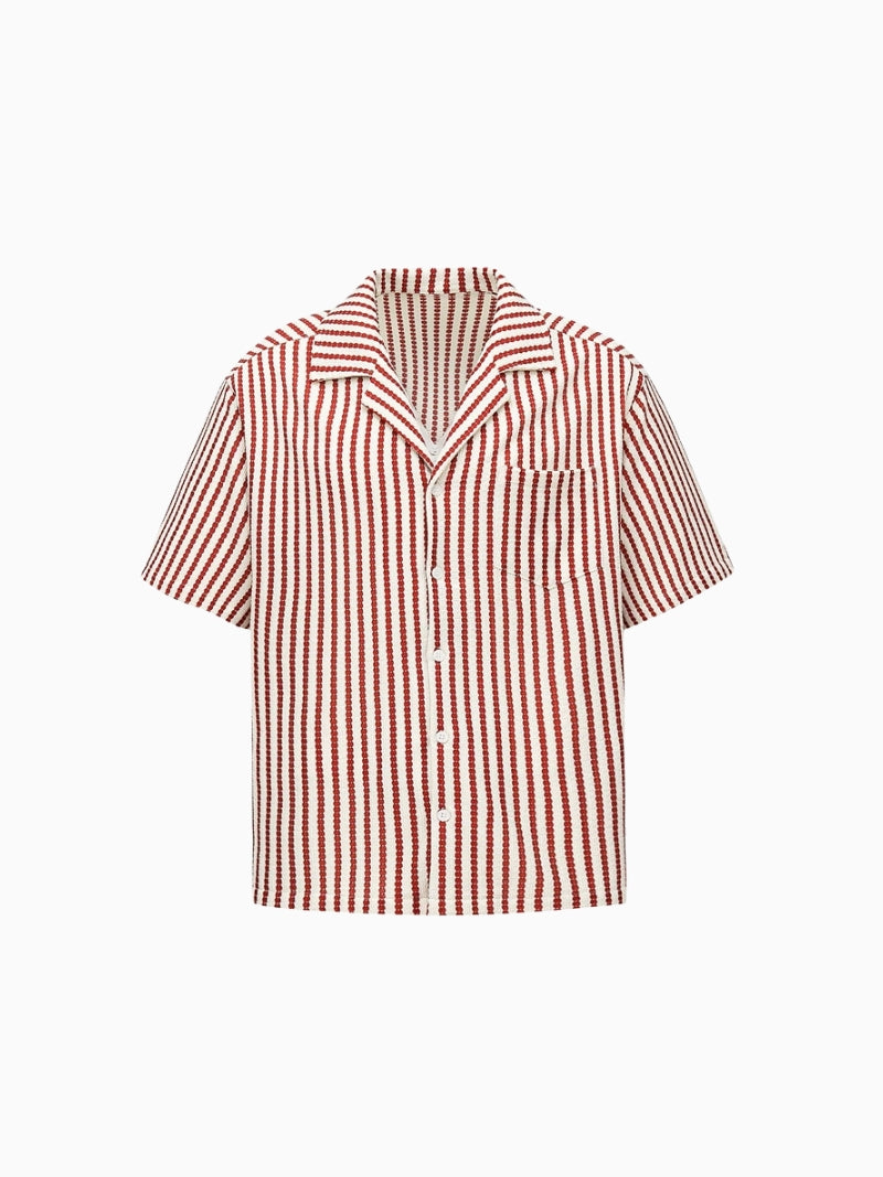 Camisa de rayas de manga corta