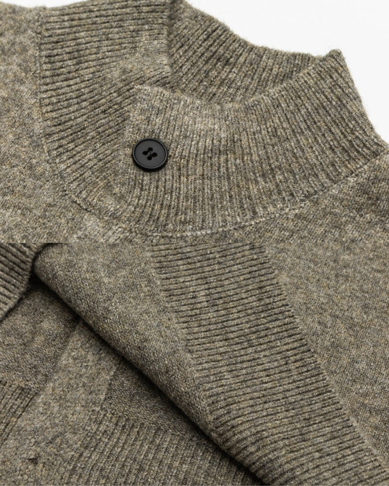Klassische Strickjacke mit Knopfleiste aus Wollmischung