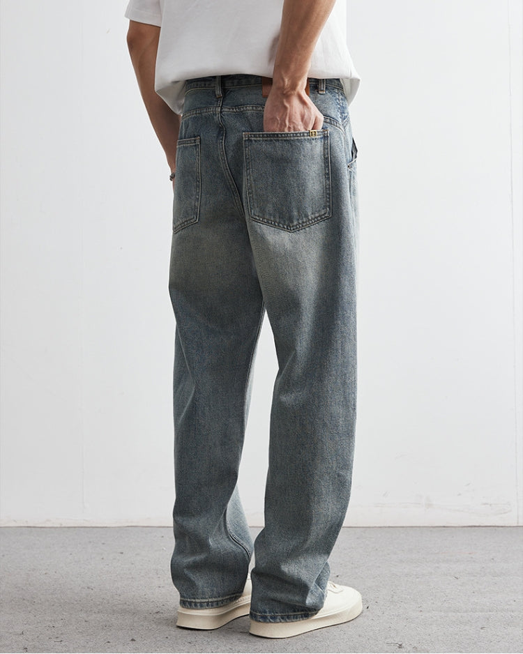 Heritage Fade Jeans mit weitem Bein