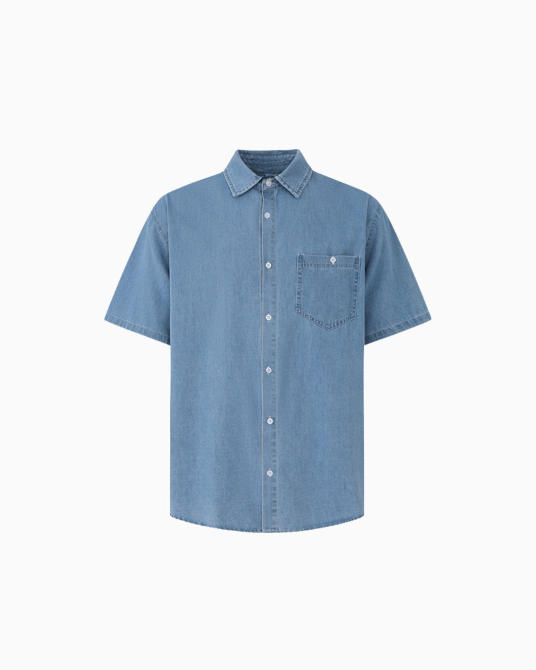 Chemise en jean classique à manches courtes