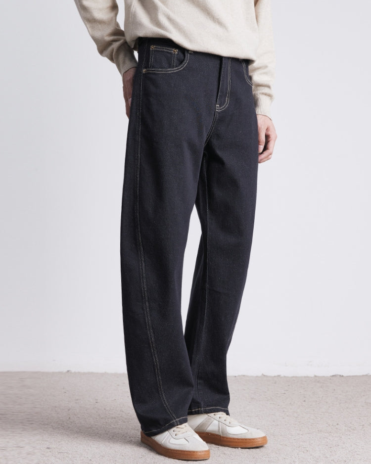 Raw Indigo Jeans mit geradem Bein