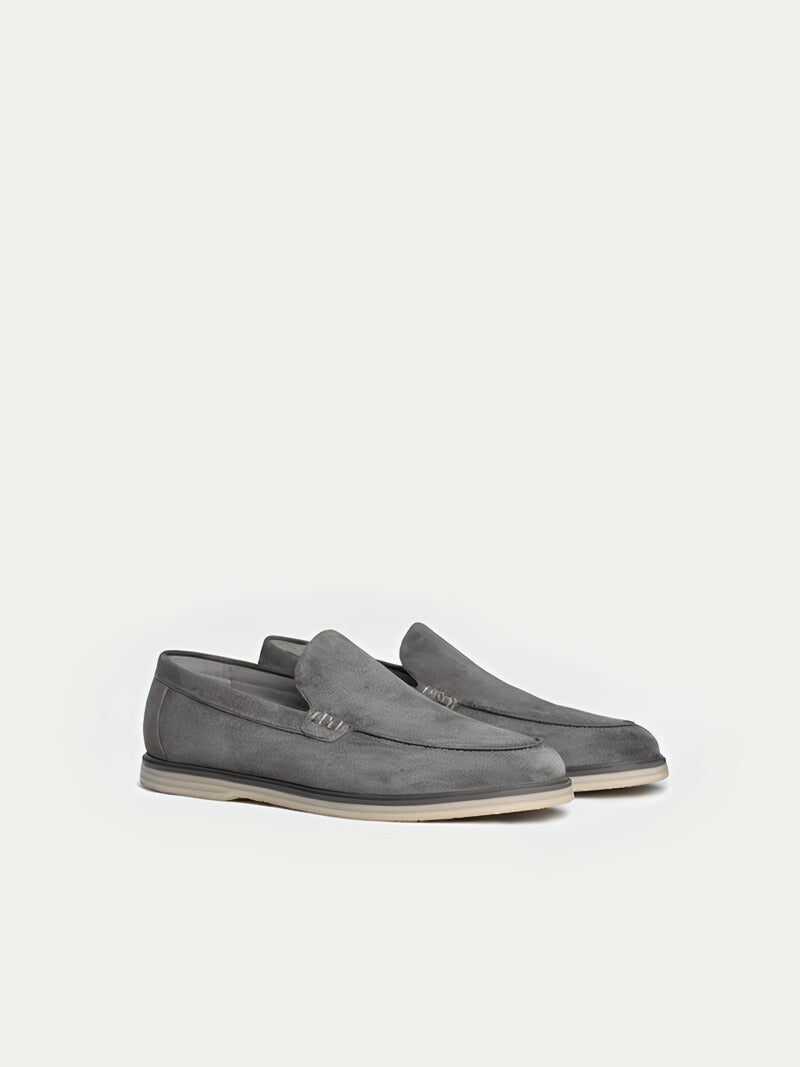 Grey Suede loafers