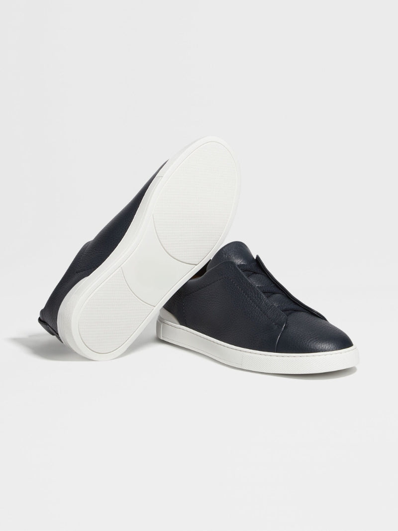 Navy Blue Laceless Sneaker